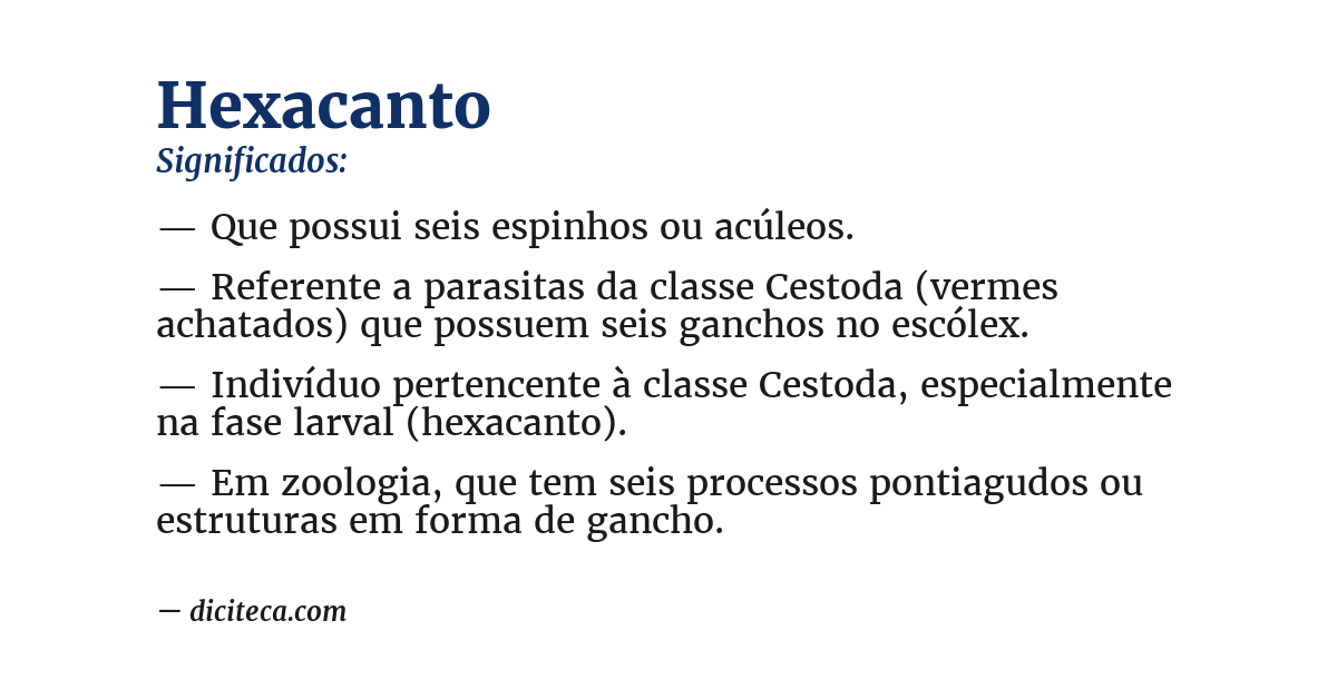 Significado de hexacanto