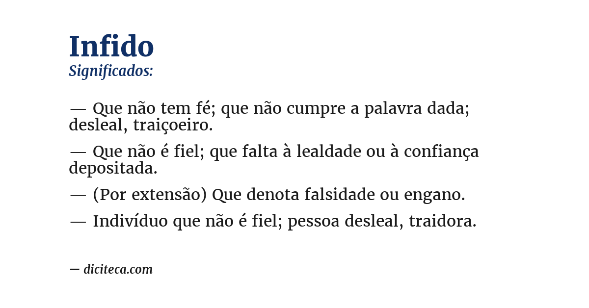 Significado de infido