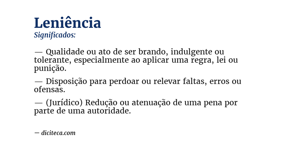 Significado de leniência