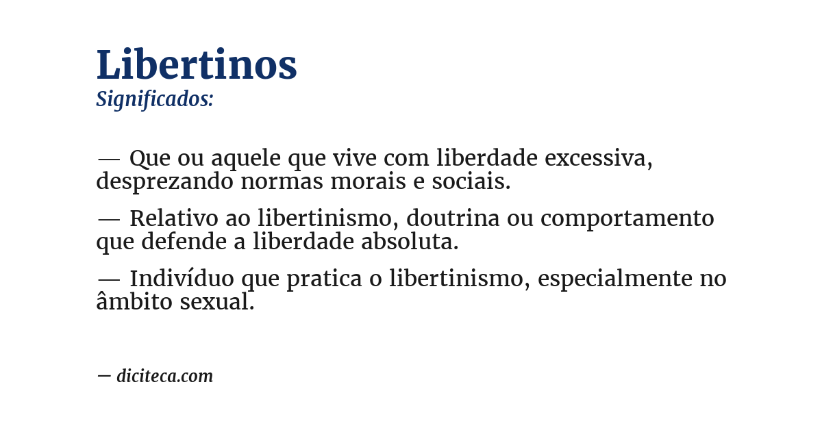 Significado de libertinos