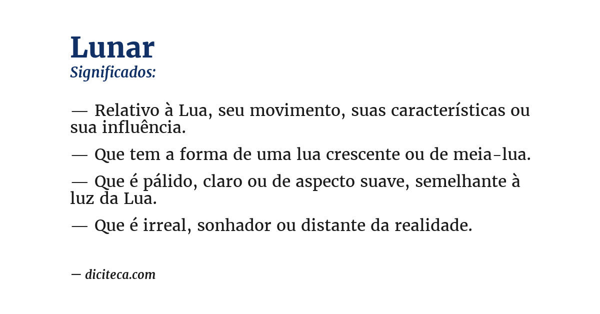 Significado de lunar