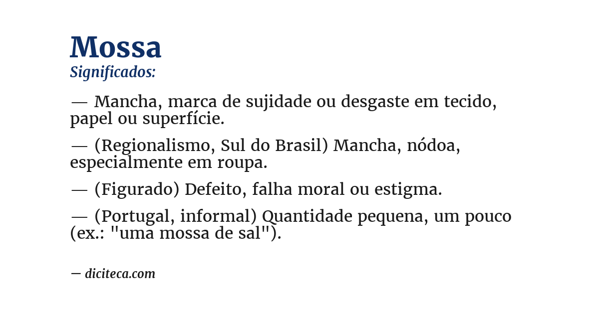 Significado de mossa