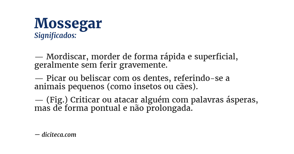 Significado de mossegar