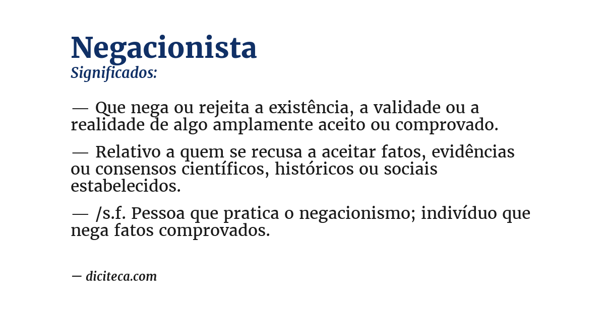Significado de negacionista