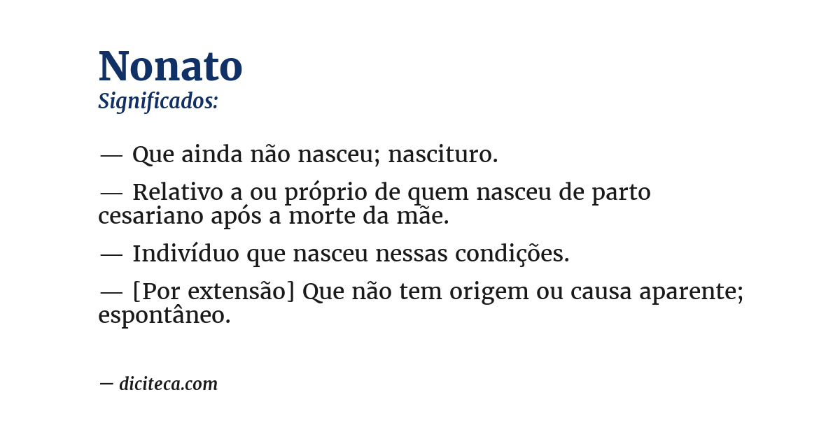 Significado de nonato