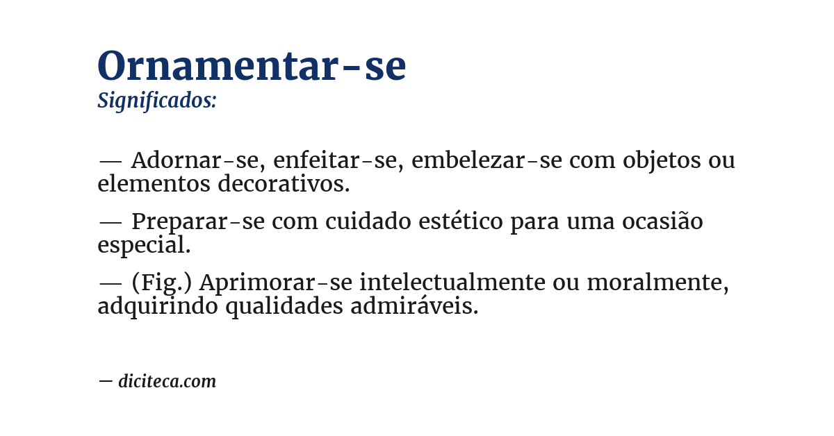 Significado de ornamentar-se