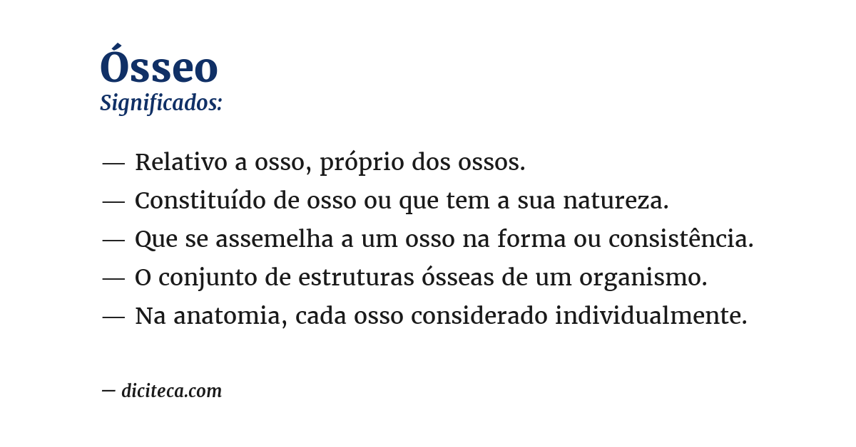 Significado de ósseo