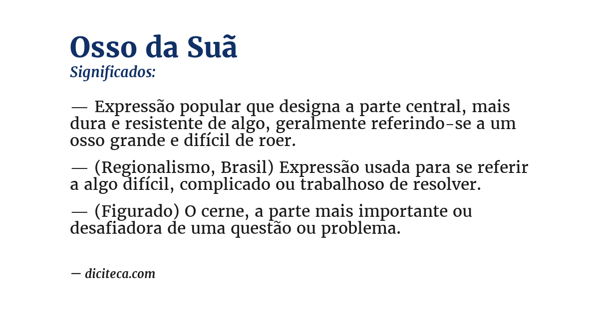 Significado de osso da suã