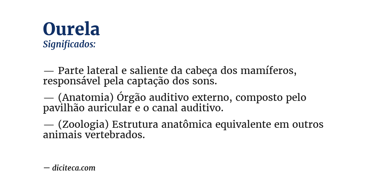 Significado de ourela