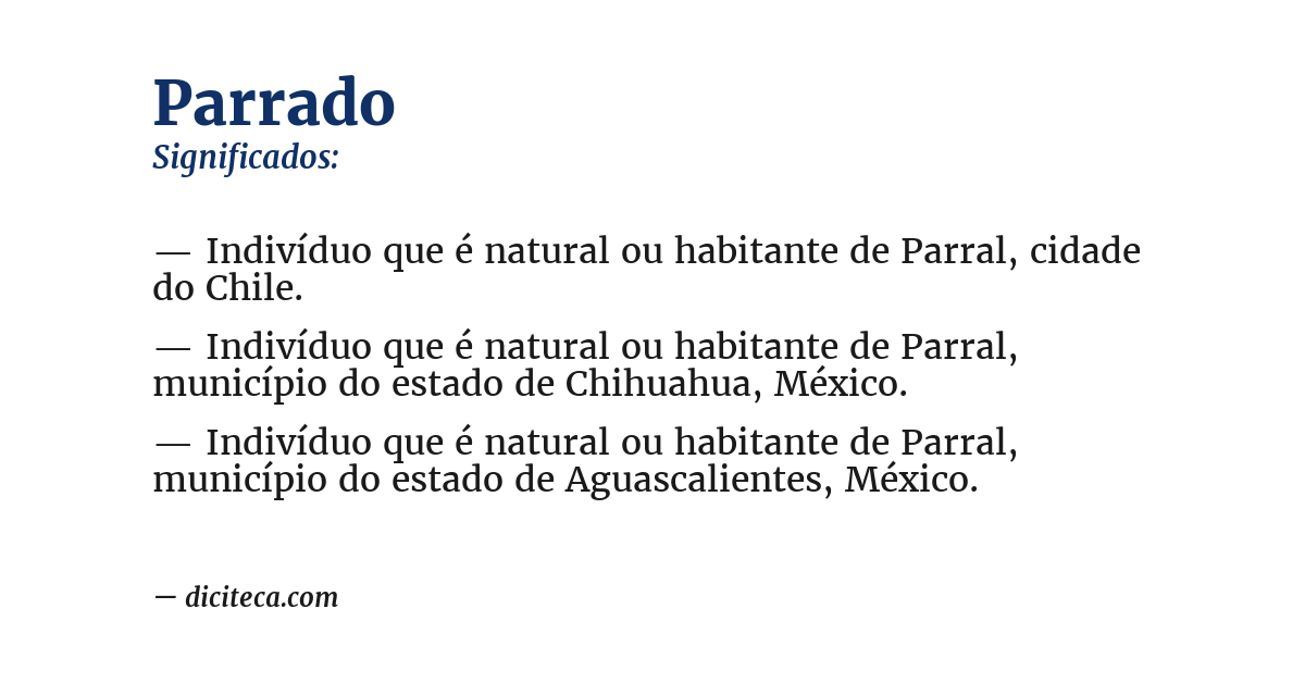 Significado de parrado