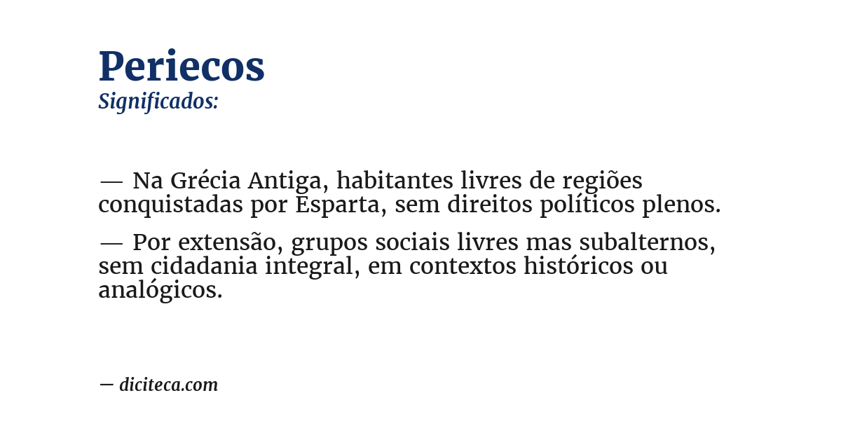 Significado de periecos