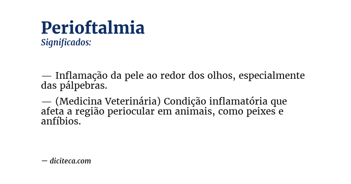 Significado de perioftalmia