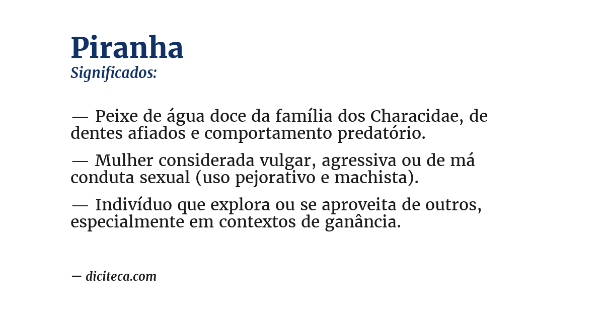 Significado de piranha