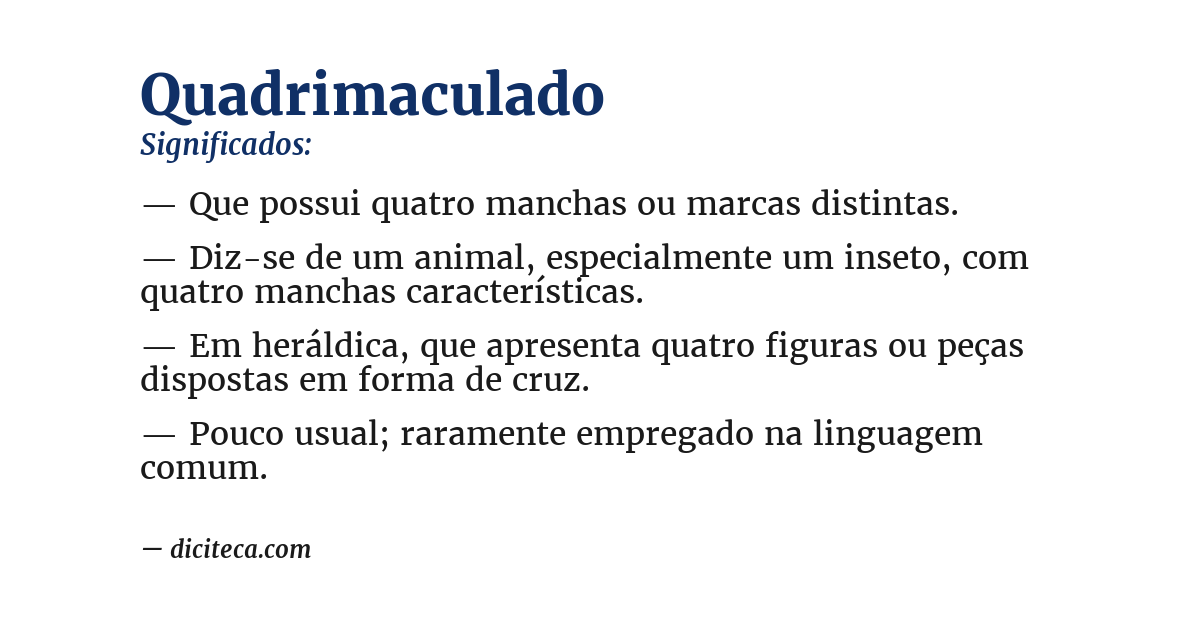 Significado de quadrimaculado