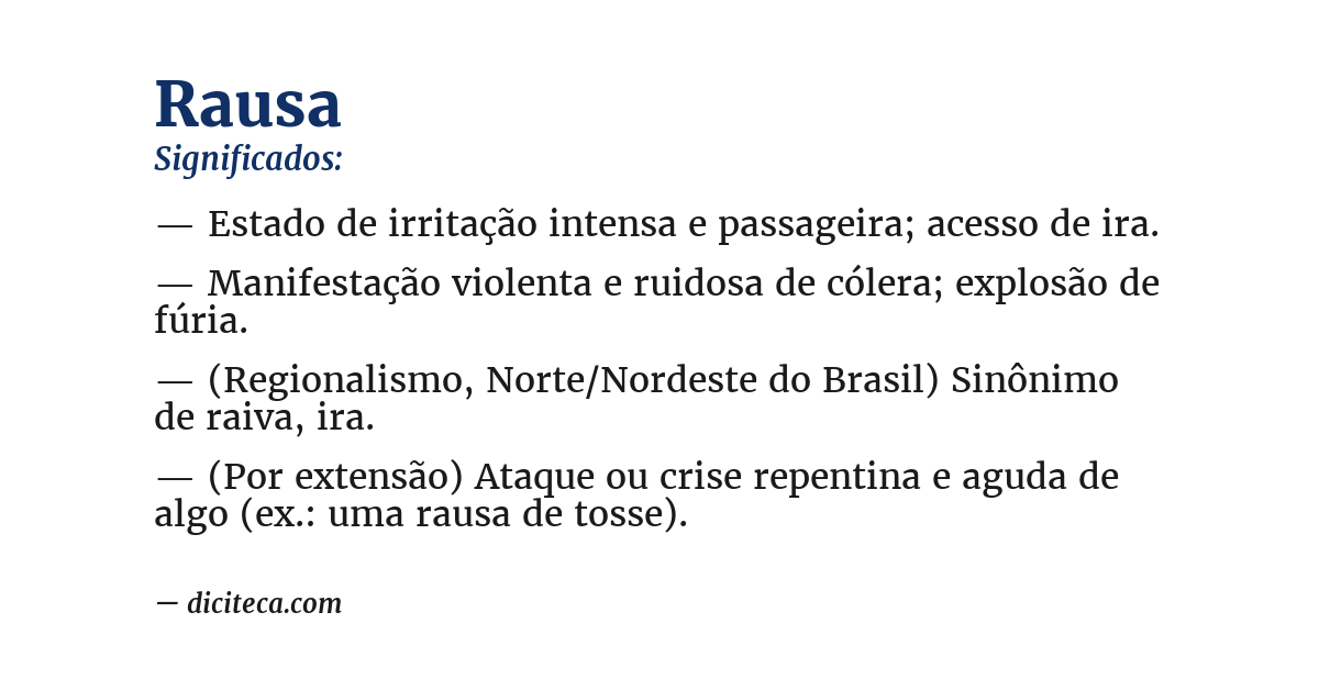 Significado de rausa