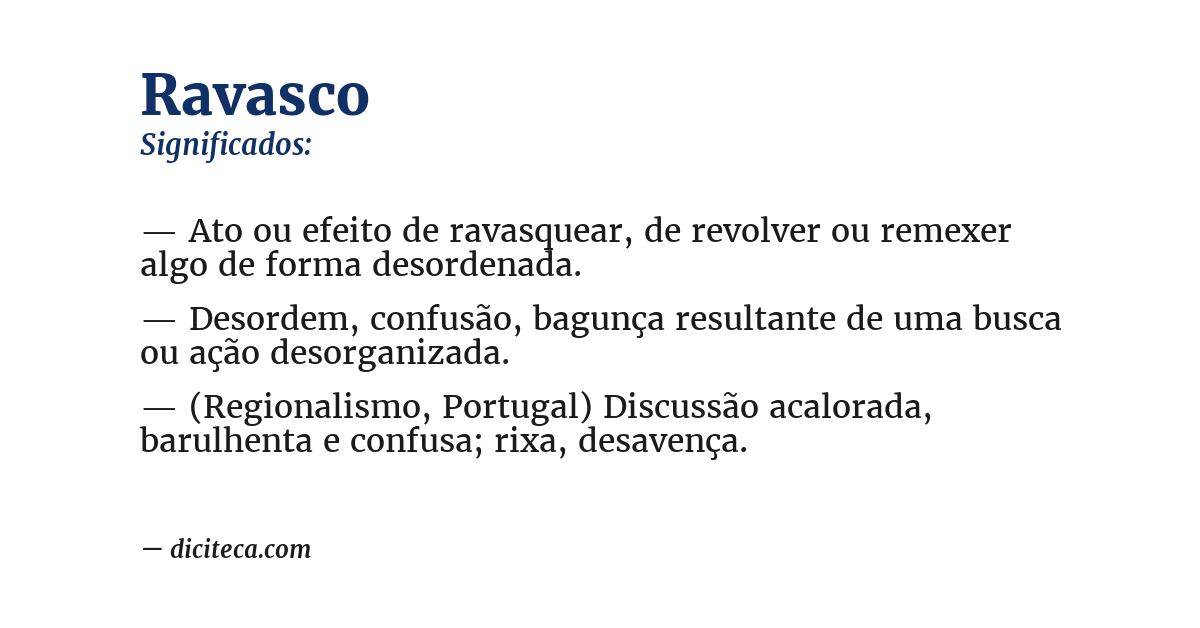 Significado de ravasco