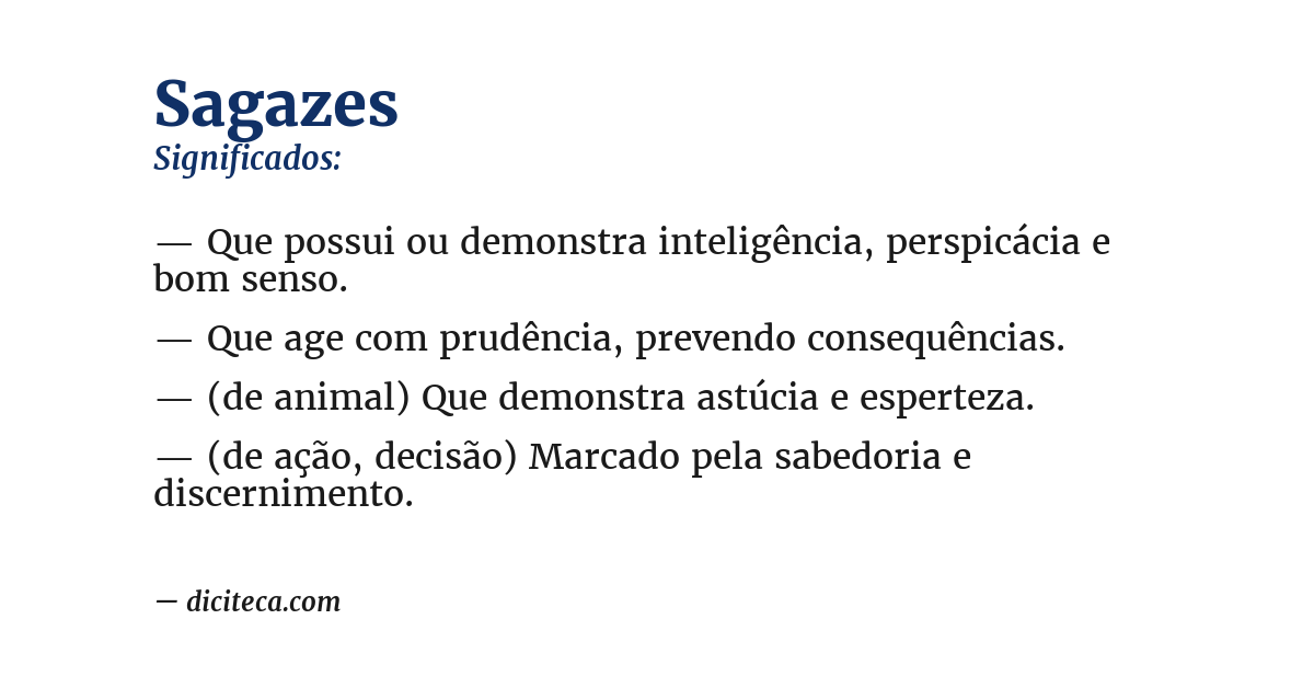 Significado de sagazes