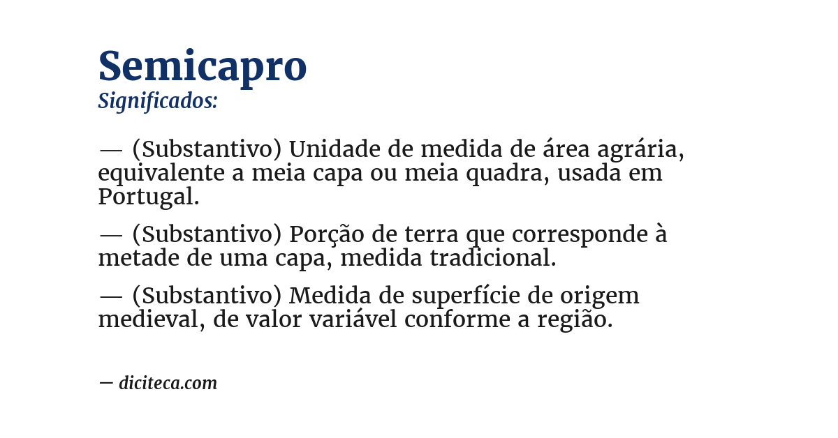 Significado de semicapro