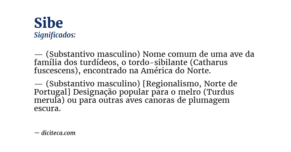 Significado de sibe
