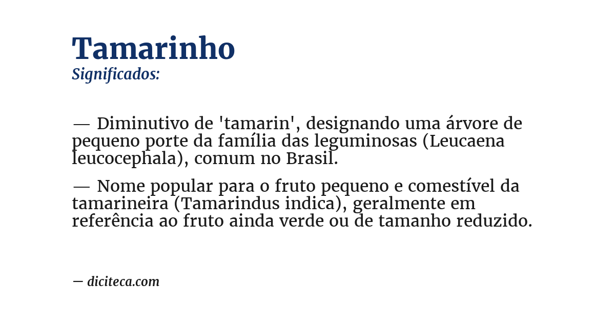 Significado de tamarinho