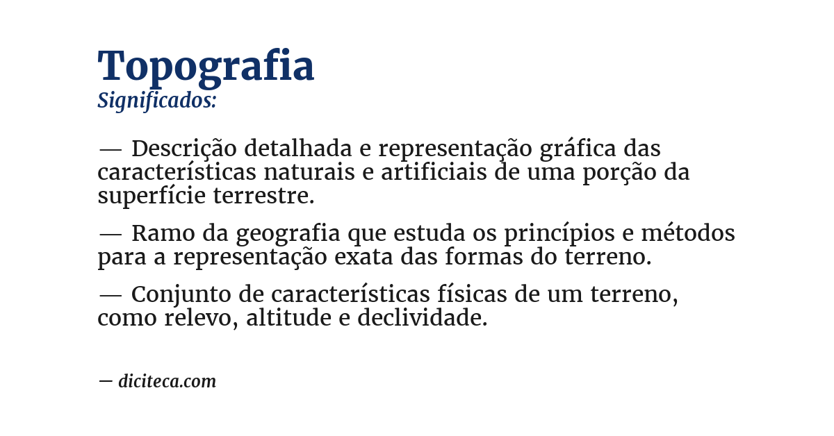 Significado de topografia