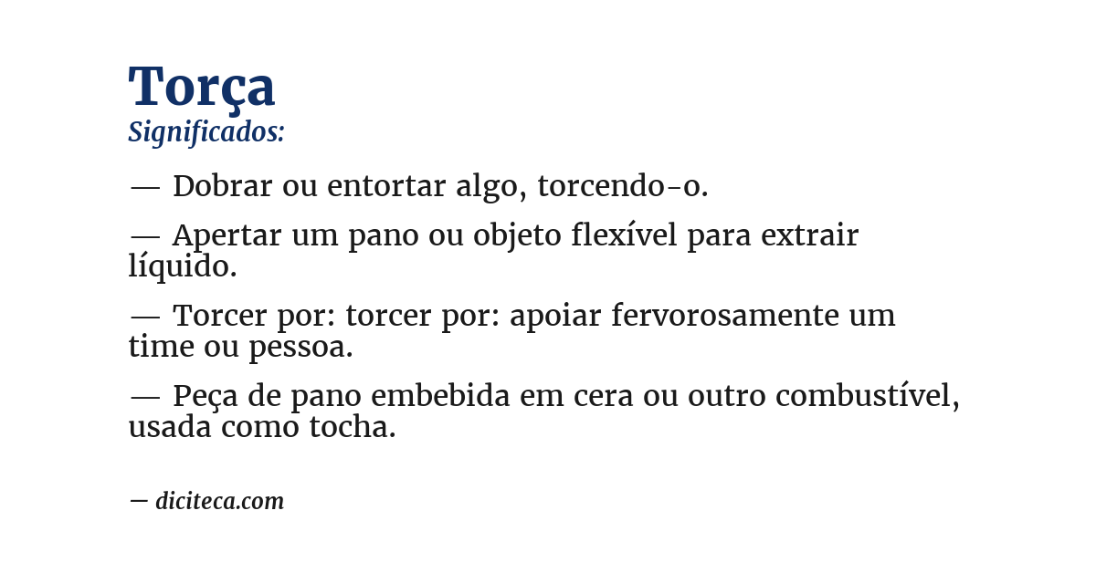 Significado de torça