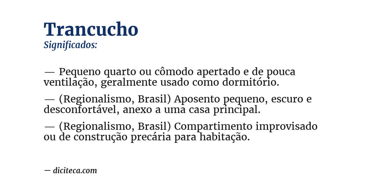 Significado de trancucho