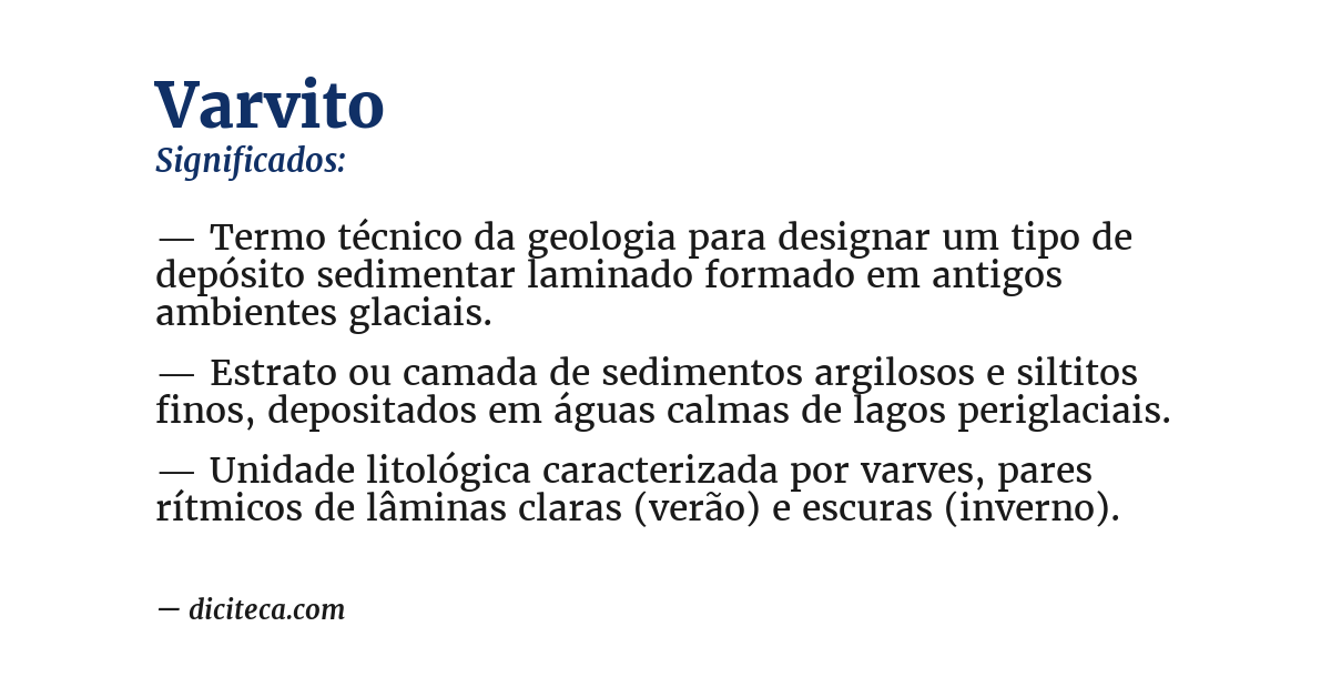 Significado de varvito