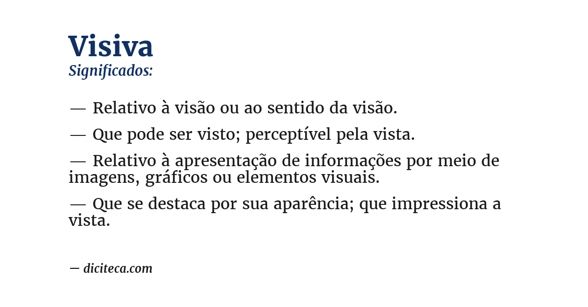 Significado de visiva
