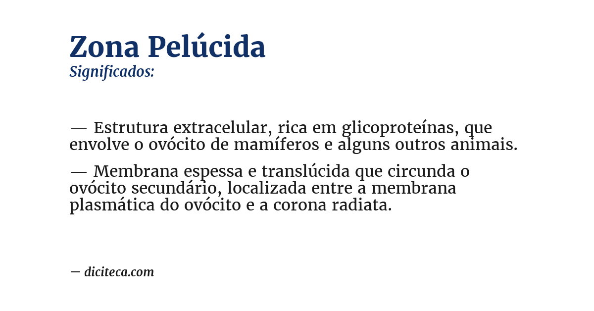 Significado de zona pelúcida