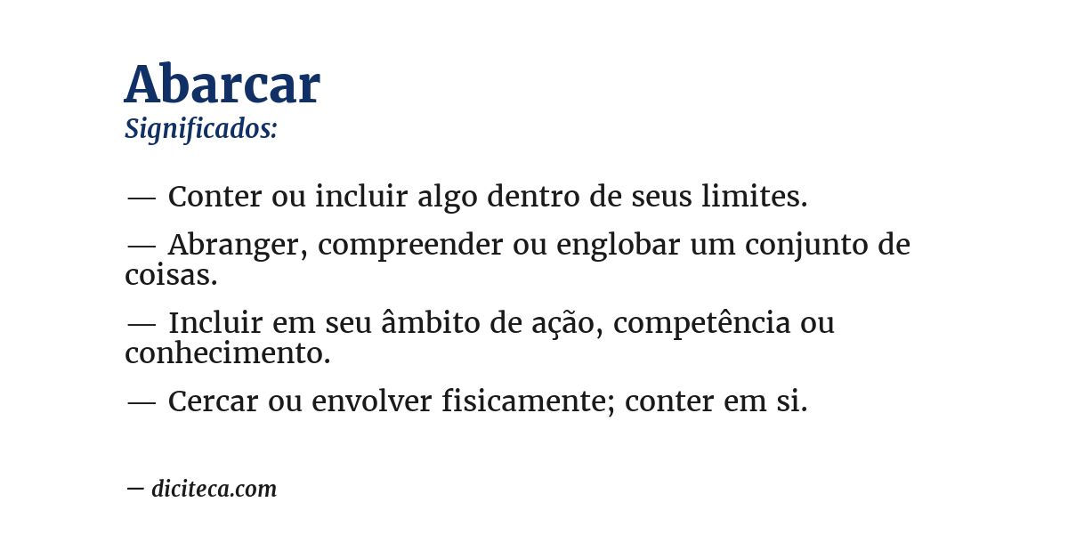 Significado de abarcar
