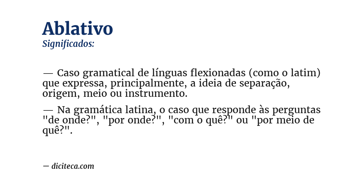 Significado de ablativo