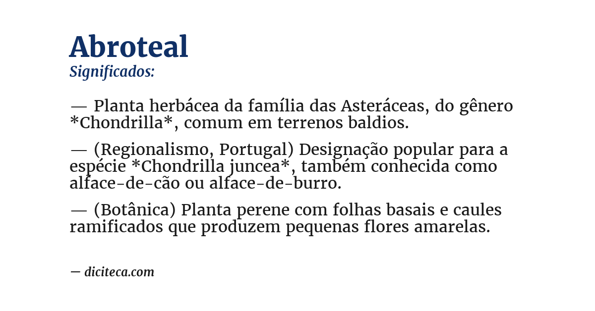 Significado de abroteal