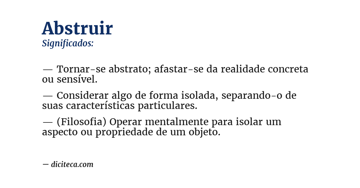 Significado de abstruir