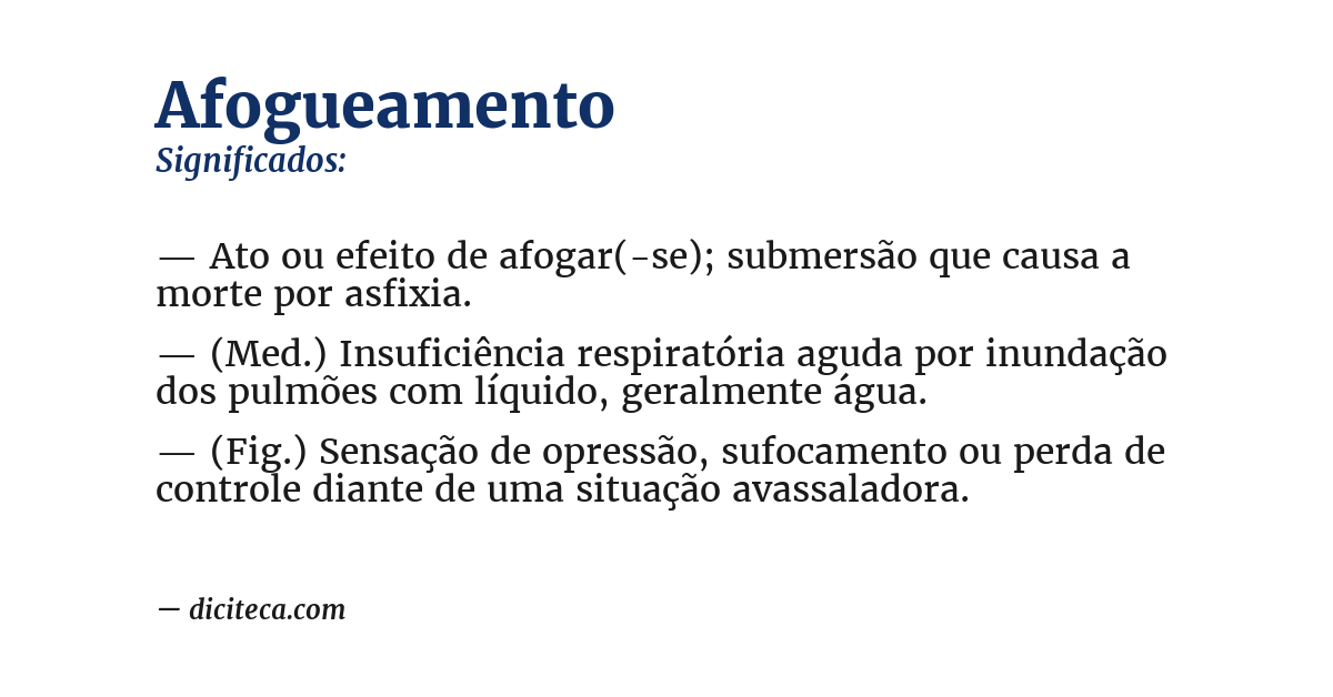 Significado de afogueamento