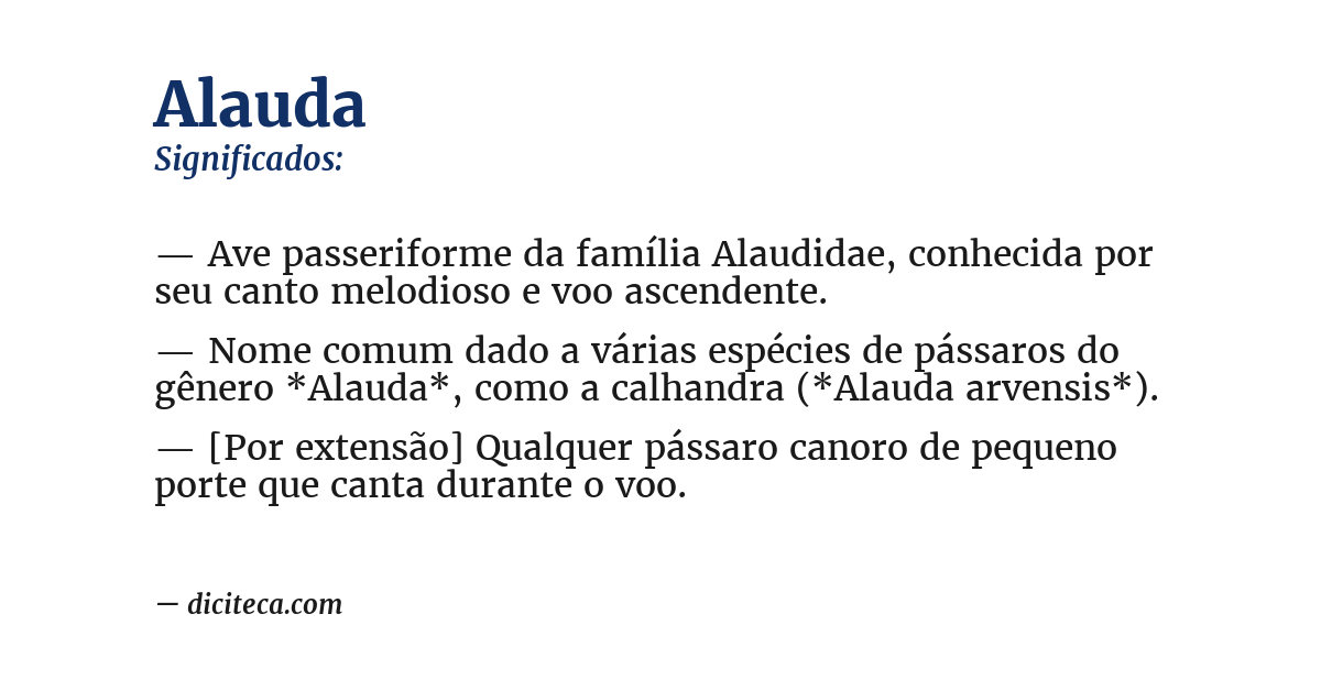Significado de alauda