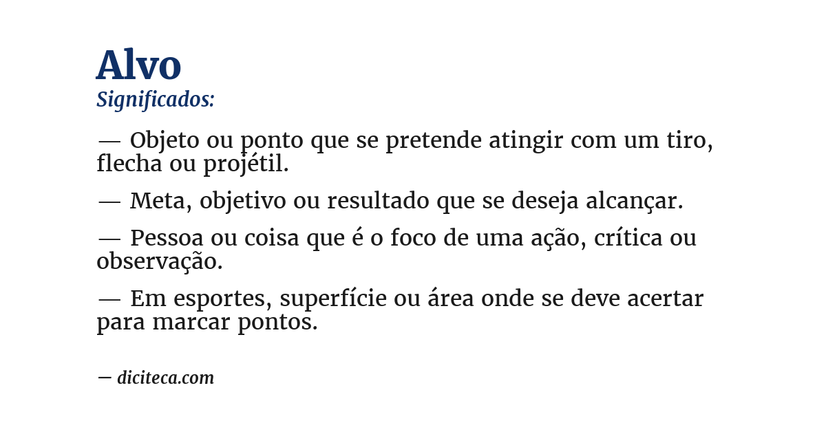 Significado de alvo