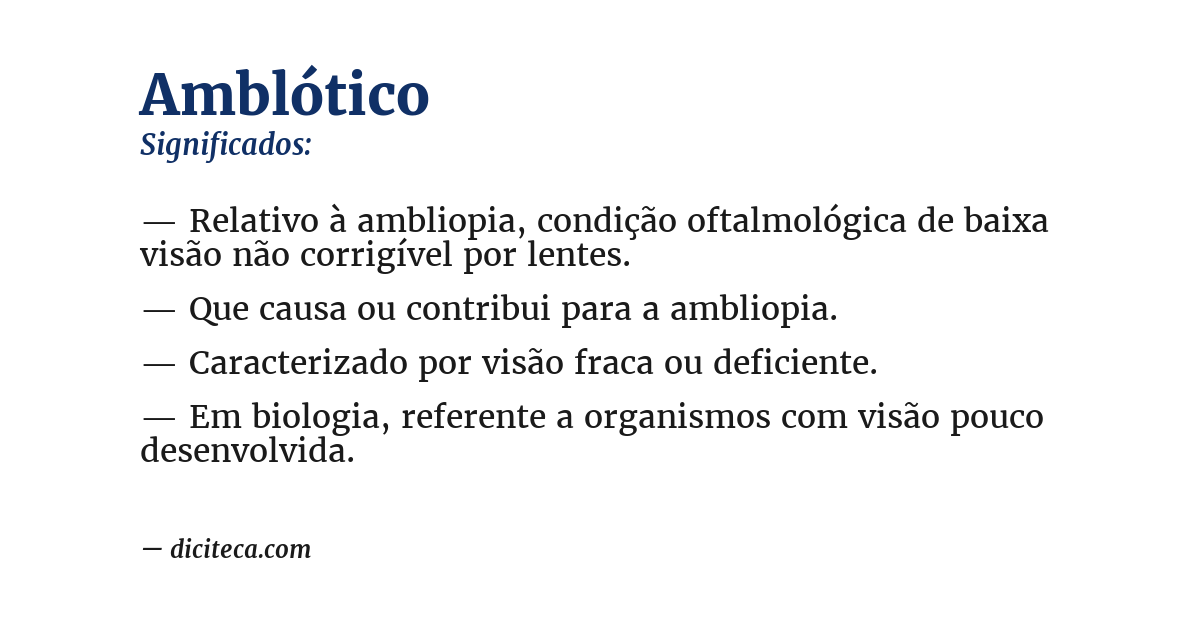 Significado de amblótico