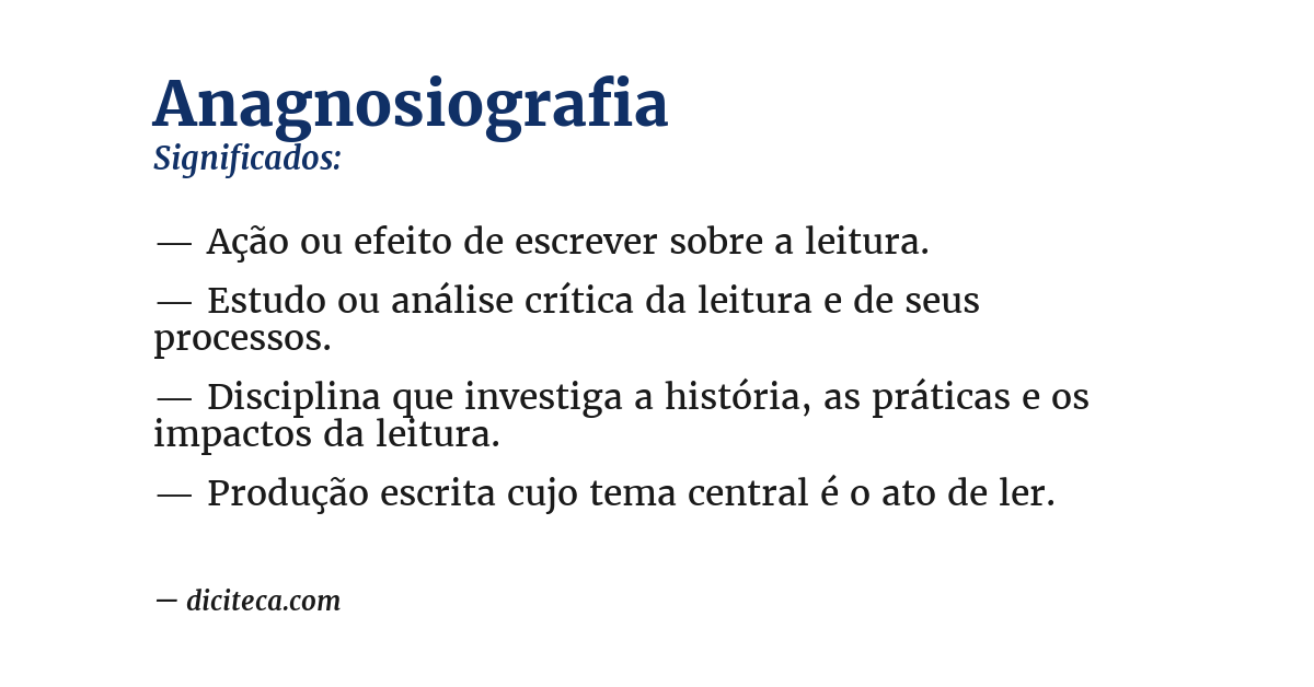 Significado de anagnosiografia