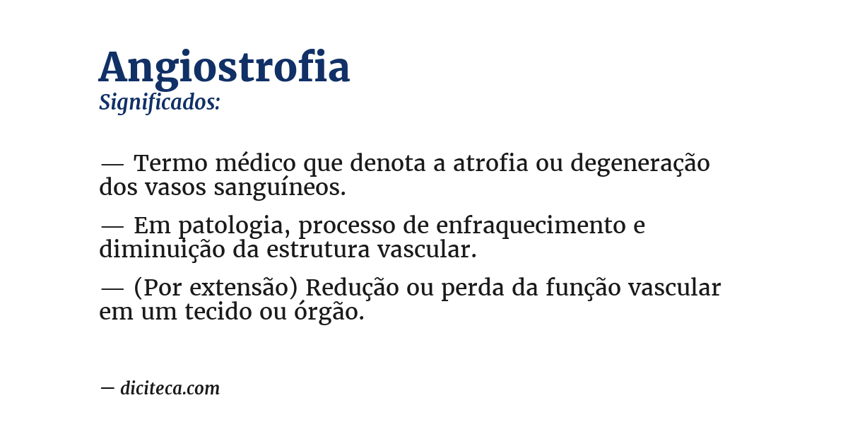 Significado de angiostrofia