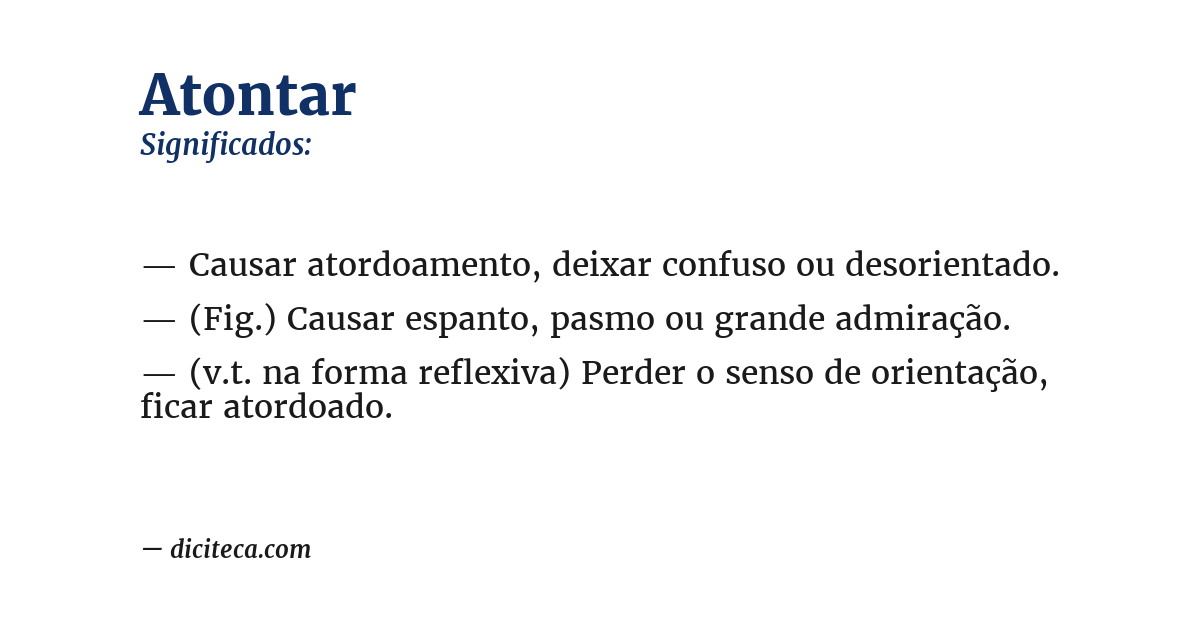 Significado de atontar
