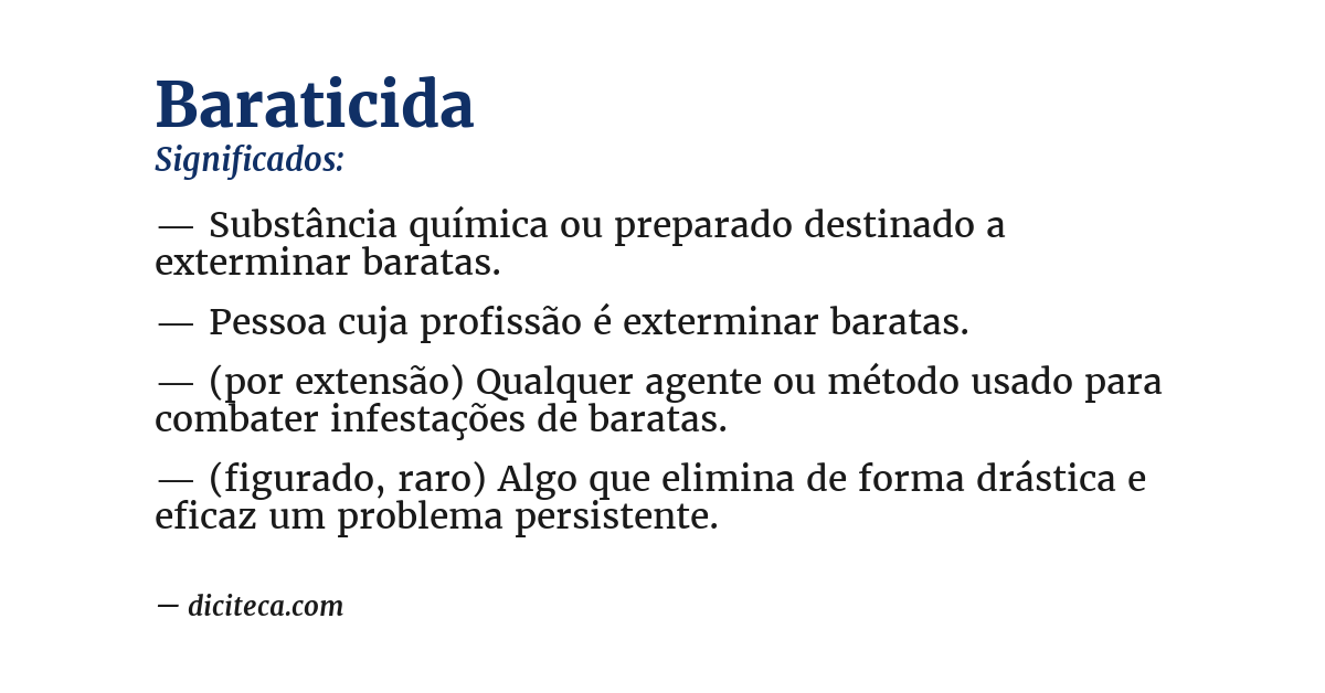 Significado de baraticida