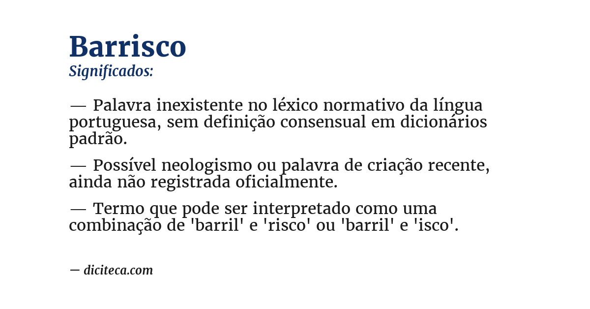 Significado de barrisco
