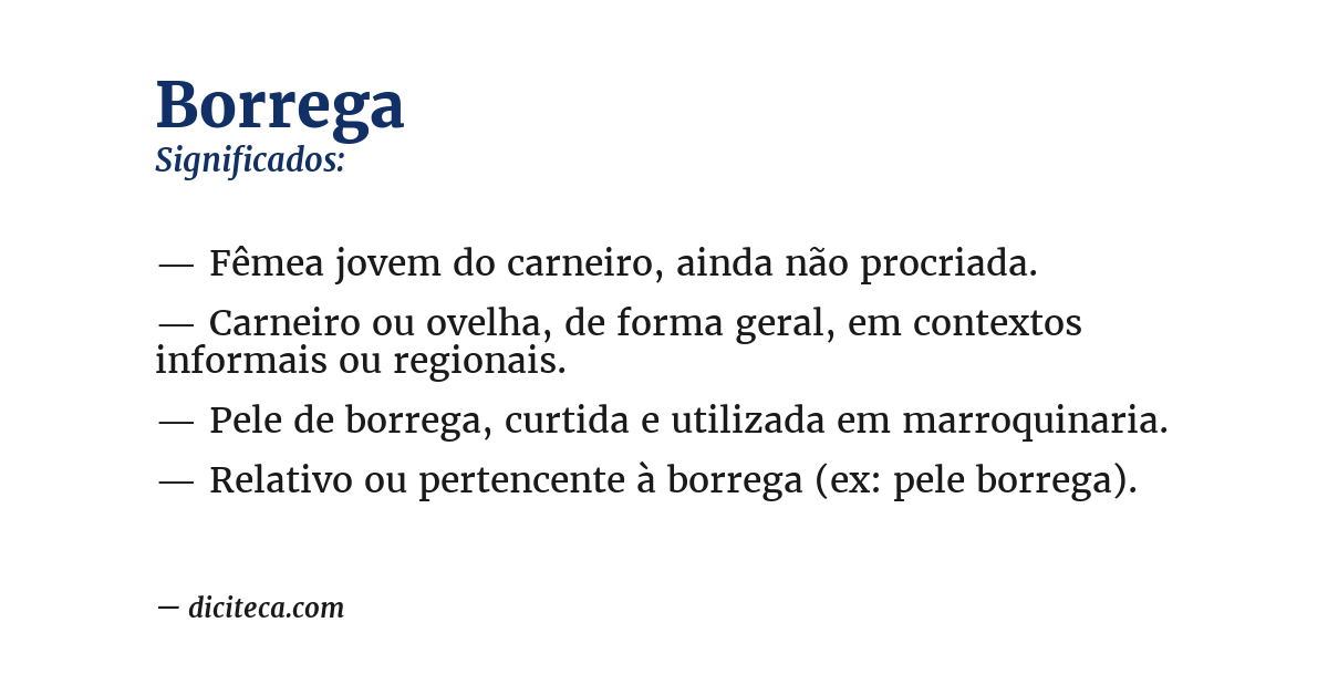 Significado de borrega