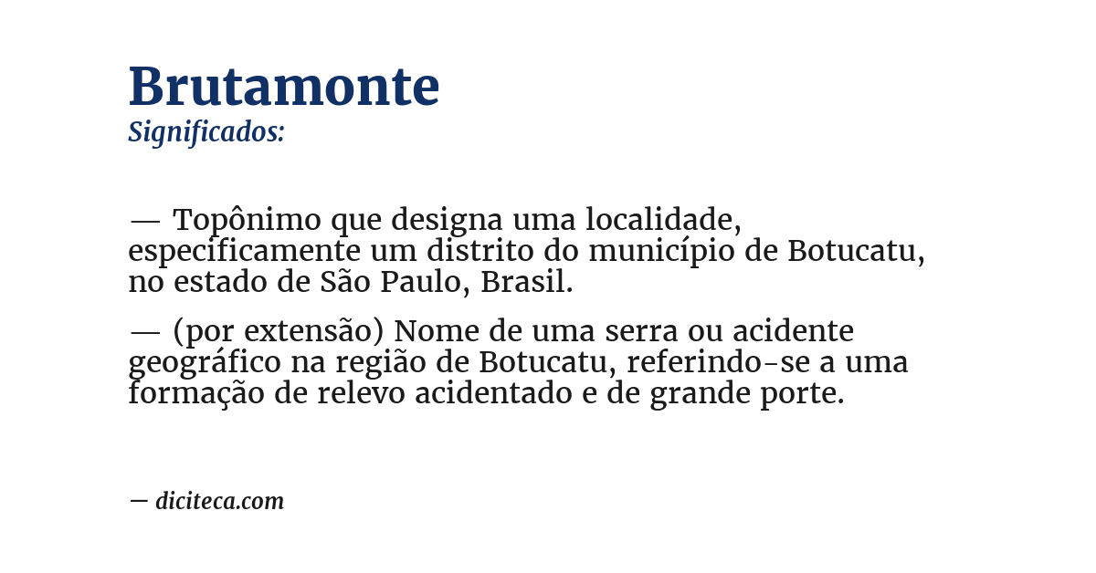 Significado de brutamonte