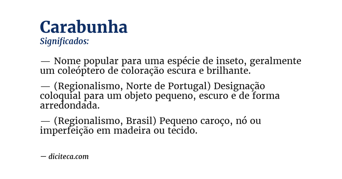 Significado de carabunha
