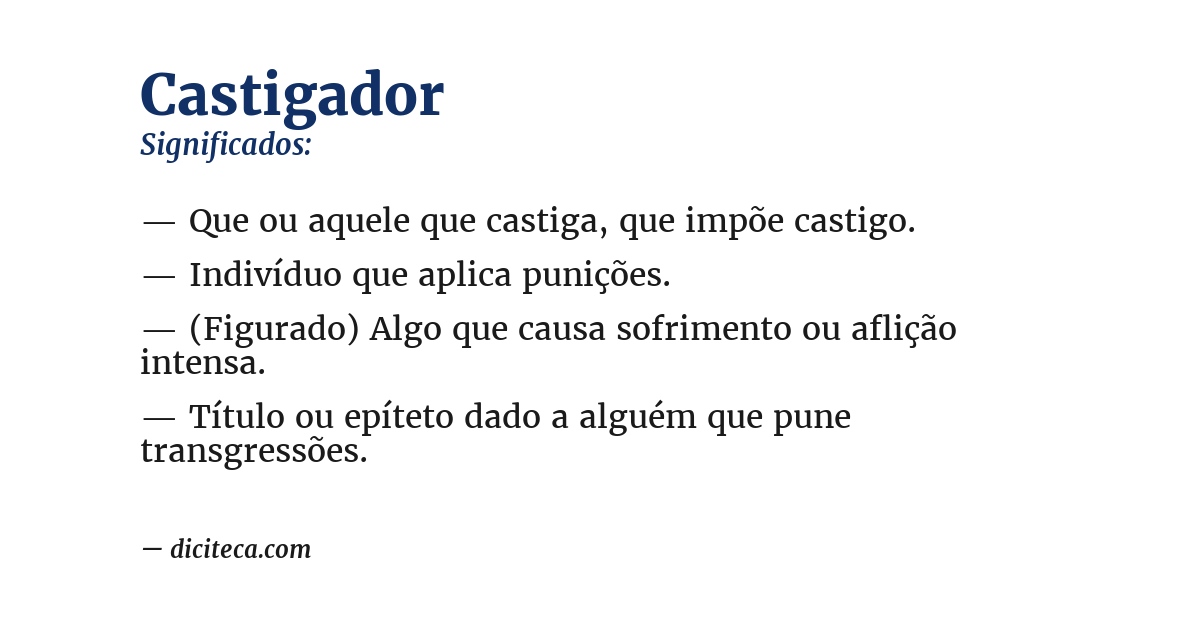 Significado de castigador