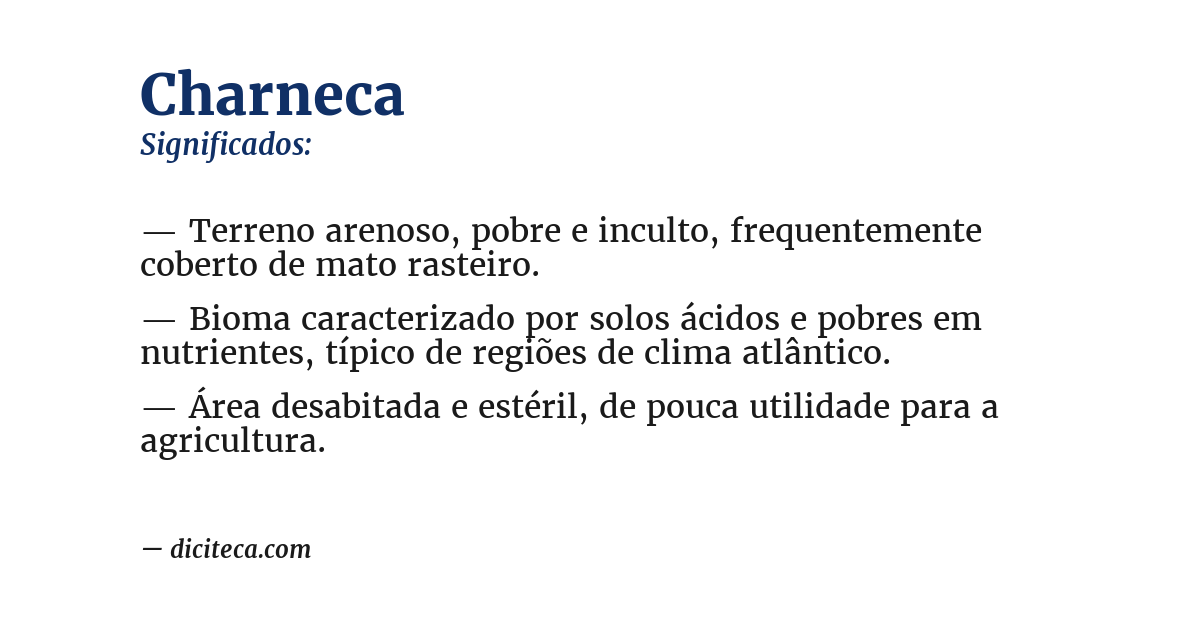 Significado de charneca