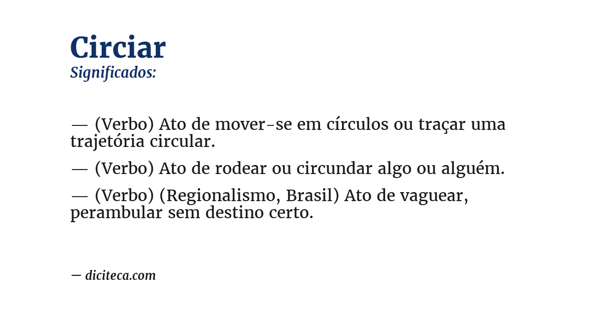 Significado de circiar