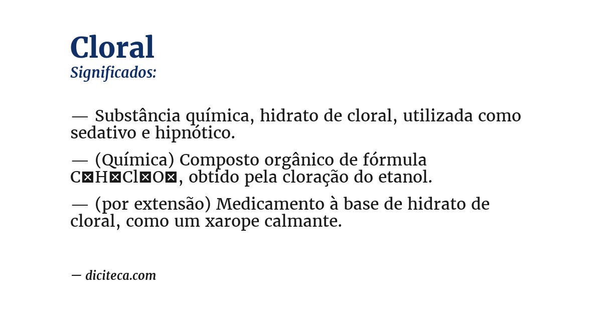 Significado de cloral